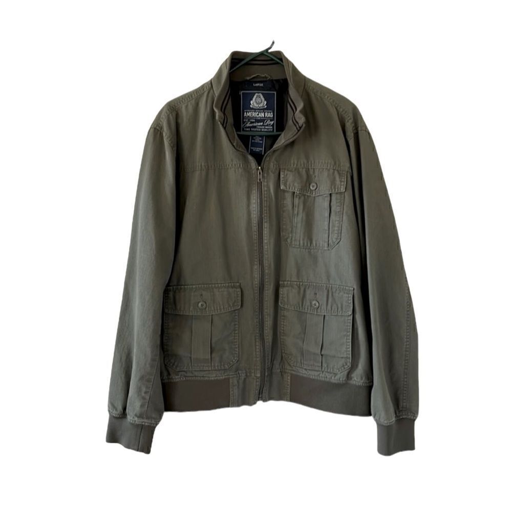 Mens’ American Rag Army Green Cargo Jacket Size L